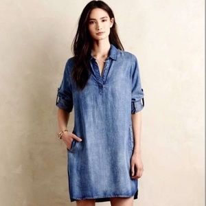 CLOTH & STONE Chambray Elena Tunic Dress Anthro